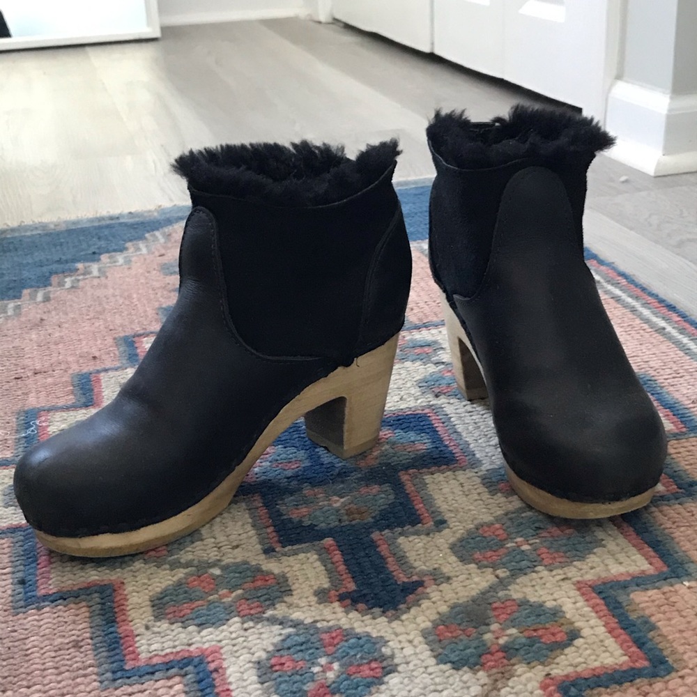 No 6 Shearling Clogs